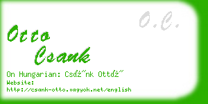otto csank business card